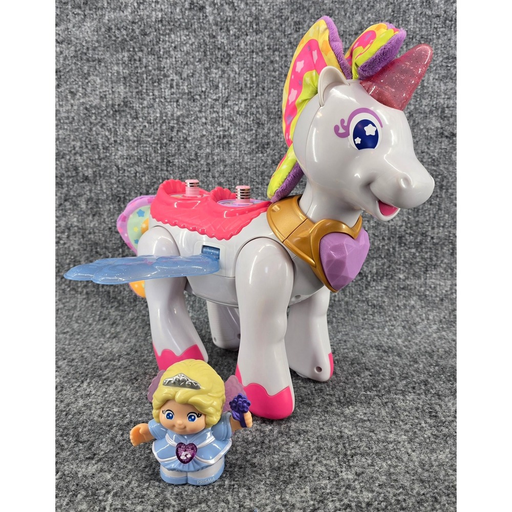 VTech Twinkle Magical Unicorn Toy White with Prisma Fairy Figure 80-177400 Works